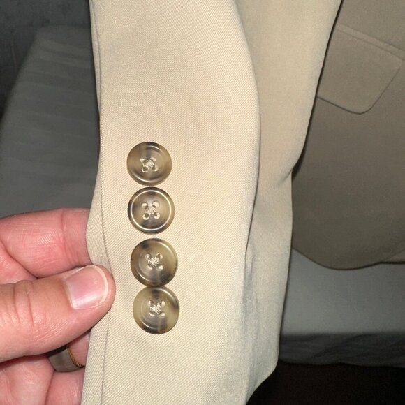 Vintage Joseph Feiss Mens Jacket Blazer Size 42 Regular Beige - Picture 6 of 6